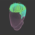 Realistic Human Head Mannequin With Brown Short Textured Hair Style Example