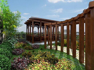 New Chinese Garden 3d model