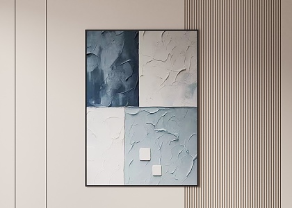 Modern Simple Texture Hanging Painting 3d model