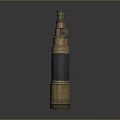 Vintage Brass Telescope With Telescopic Sections Adjustment Knob And Lens