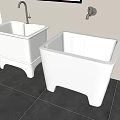 Mop pool mop pool mop pool basin faucet 3d model