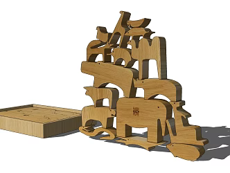 Modern Building Blocks Animal Building Blocks 3d model