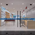 China Mobile Official Retail Store Offering 5G Communication Services With Display Area And Counters