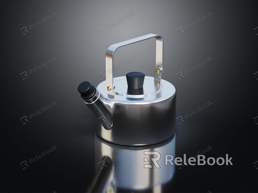 Modern Kettle Stainless Steel Kettle Wine Pot Iron Pot model