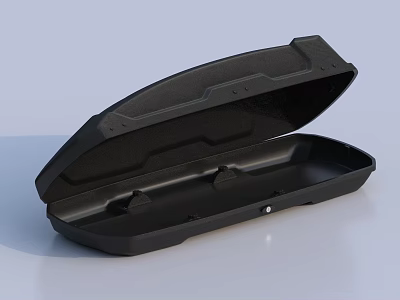 Black Open Protective Case With Foam Lining And Secure Interior Storage Design 3d model