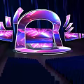 Professional Commercial Stage Equipment With Large LED Screens And Lighting System