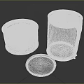 Household Decorative Paint Cans With Orange Yellow Silver Splatters And Lid