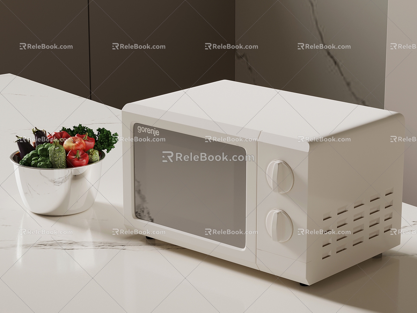 Microwave Appliances Vegetables 3d model