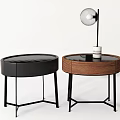 Modern Round Table Side Table Low Table Coffee Table Bedside Table Table Lamp Reading Light Coffee Table Display Table 3d model