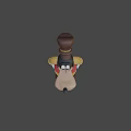 Cartoon Game Movie Character Goofy With Brown Hat Yellow Vest Blue Pants And White Gloves
