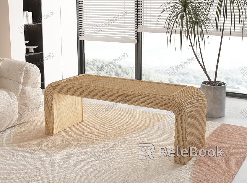 Rattan Furniture Rattan Coffee Table Writing Desk model