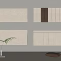 Upholstered Beige Headboards With Various Panel Designs And Minimalist Room Decor
