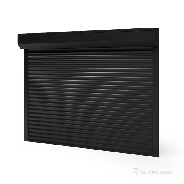 Black Modern Roller Shutter Door Design For Home Exterior Security 3d model