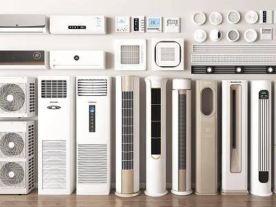 Air conditioning combined vertical air conditioning wall-mounted air conditioning central air conditioning air conditioning outlet smoke sensor 3d model