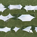 Various Tensile Membrane Structures With Different Architectural Shapes And Outdoor Designs