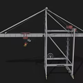 Industrial Gantry Crane with Metal Frame and Long Boom for Cargo Loading Operations