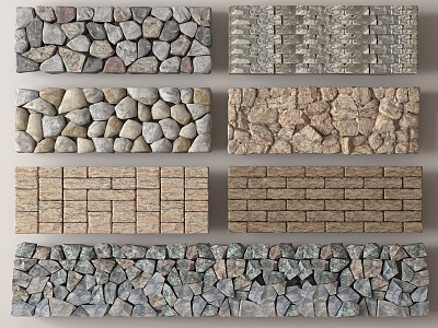 Natural block stone wall stone wall stone masonry stone wall rubble wall dry stone wall model