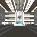 Spacious And Bright Hospital Outpatient Clinic Lobby With Comfortable Waiting Area