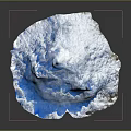 Stunning Natural Iceberg Scene With Blue Glacial Ice And Snowy Texture