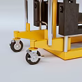 Industrial Equipment Manual Hydraulic Pallet Jack with Yellow Base Black Platform and Silver Frame