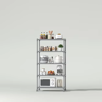 Kitchen Shelf Kitchen Supplies Combination 3d model