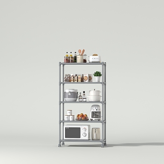 Kitchen Shelf Kitchen Supplies Combination 3d model