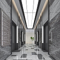 Elevator Hall Hall 3d model