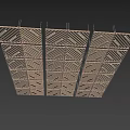 Log ceiling 3d model