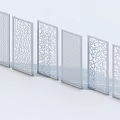 Decorative Partitions Featuring Various Intricate Patterns and Wooden Frames for Home Interior Decor 3d model