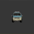 minibus minivan driverless bus school bus van box car 3d model