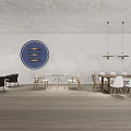 Modern Cafe Cafe Tables and Chairs 3d model