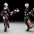 Kimono Beauty Sexy Beauty Game Movie Character Female Character 3d model