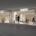 Modern Clothing Store Interior Design With Displayed Clothes Mannequins And Large Screen