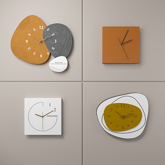 Modern clock wall clock 3d model