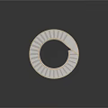 C Shaped Spiral Building Design Featuring White Structure And Golden Trim