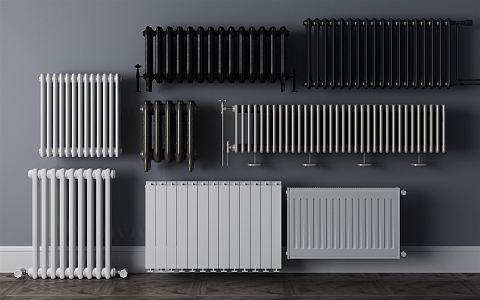 Modern heating pipe plumbing heater 3d model