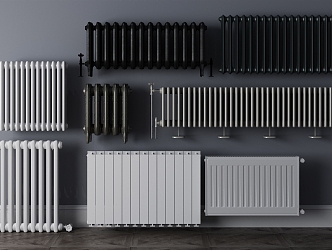 Modern heating pipe plumbing heater 3d model