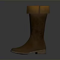 Fashionable Brown Leather Long Boots With Cuffed Top Design For Stylish Outfits