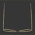 Gold Frame Sunglasses With Chain Detail And Pink Temple Tips Purple Lenses