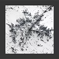 Snow Mountain Terrain Pattern Printed On Square Fabric With Realistic Topographic Details