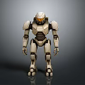 Futuristic Humanoid Mecha Character With Detailed White Armor And Mechanical Structure