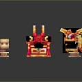 Pixel Art Style Train And Other Models On