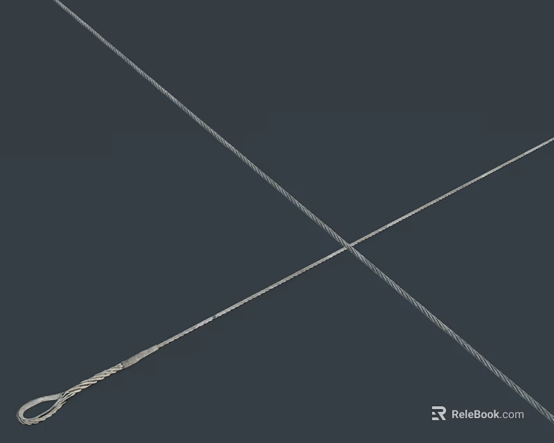Crossed Metallic Wires With Loop End On Dark Background In Minimalist Design 3d model 