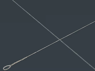 Crossed Metallic Wires With Loop End On Dark Background In Minimalist Design 3d model