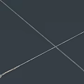 Crossed Metallic Wires With Loop End On Dark Background In Minimalist Design