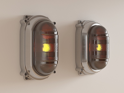 Industrial wall lamp 3d model