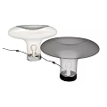 Modern Mushroom Shaped Brown And White Table Lamps With Illuminated Design
