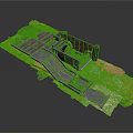 Industrial Mechanical Equipment Rusted Metal Structure Platform Frame And Wheels