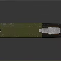 Vintage Green And Black Battery With Metal Connectors And Textured Surface