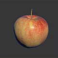 Fresh Red and Yellow Apple With Shiny Surface On Black Background 3d model